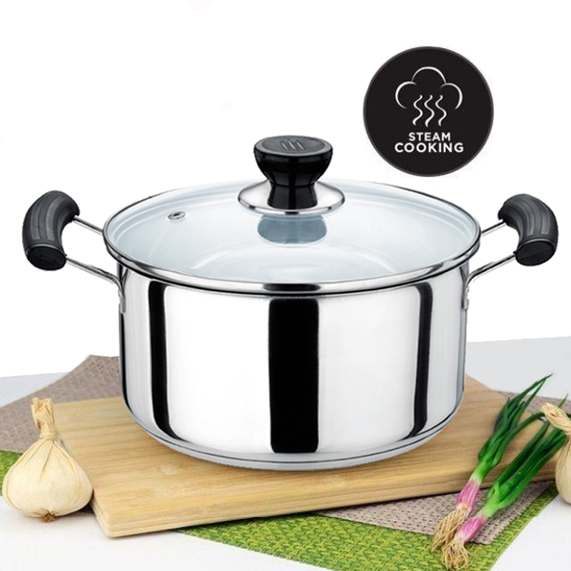 idrop High Quality Kitchenware Multipurpose Stainless Steel Steam Pot 20 cm [BUY 1 FREE 1]