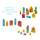 idrop High Quality Colorful Vegetable And Fruit Farm Building Blocks Home Preschool Set Toys for Kids Children