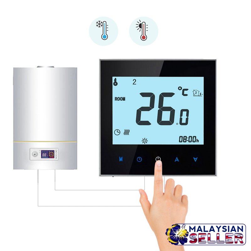 idrop Weekly Programmable Boiler Temperature Controller Heating System (BHT-1000-GC)