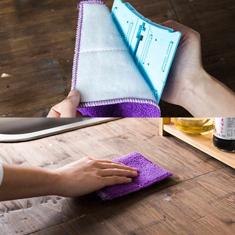 idrop Multipurpose Foldable Microfiber Window Wiping Cloths Glass Cleaning Brush