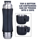 idrop 500 ml Stainless Steel Double Cup Big Handle Vacuum Thermal Flask