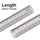 idrop [ 30cm / 12inch ] 1Pcs Half Transparent Flexible Ruler Measure Straight Ruler Measuring Tool