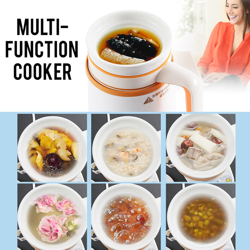 idrop 500ml Multi-functional  Electric Slow Cooker Ceramic Stew Cup