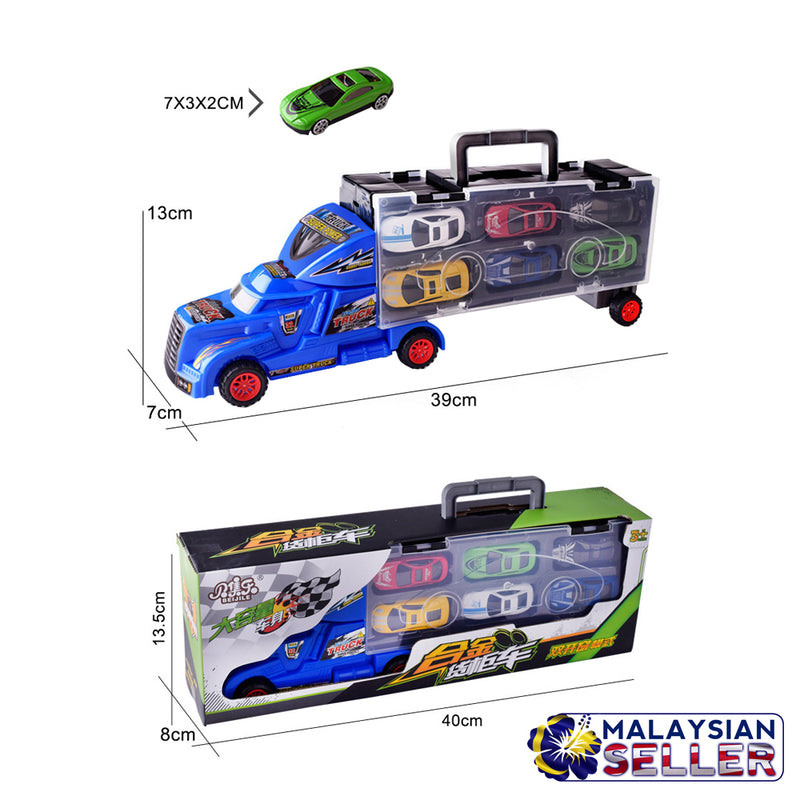 idrop 6 Pcs Car Toy Set With Storage Truck
