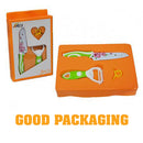 idrop 1 Set 3 Pcs Ceramic Fruit Knife Peeler and Orange Opener