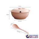 idrop Eco-Friendly Wheat Straw Fibre Stock Soup Pot With Lid And Big Spoon