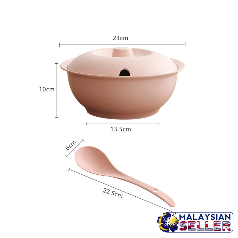 idrop Eco-Friendly Wheat Straw Fibre Stock Soup Pot With Lid And Big Spoon