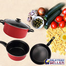 idrop [ 10pcs ] COOKWARE SET - Kitchen Cookingware Pot Pan and Utensils / Set Kuali dan Periuk Memasak / 厨房炊具锅具和餐具