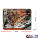 idrop 53 Pcs Rail Track Toy Building Block Dinosaur World Set For Kids Children