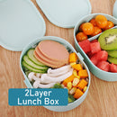 idrop 2 Layer Creative Portable Lunch Box with Drinking Bottle [ 950ml ]