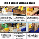 idrop 3 In 1 Multipurpose Silicone Cleaning Sponge Scrapper Scrubber Squeegee