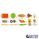 idrop Food Lunch Box Pretend Play Toy Set With Trolley For Kids Children