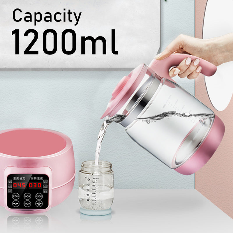idrop 1200ml Multifunction Electric Temperature Control Glass Health Tea Kettle