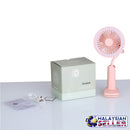 idrop 2 in 1 Electric USB Clip Stretchable Portable Fan With Round Study Lamp