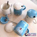 idrop 400 ml Cute Design Ceramic Cup with Lid Cover and Handle