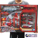 idrop 72 Pcs Rail Track Toy Building Block Fireman Rescue Set For Kids Children