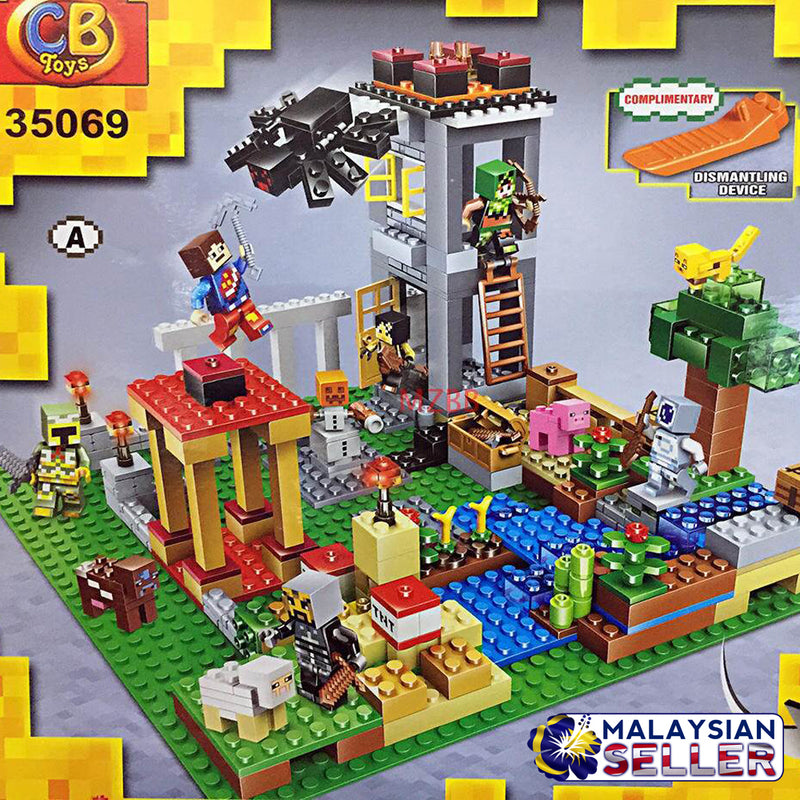 idrop 431 Pcs MyWorld Castle Warfare Colorful Creative Building Block Toy Set For Kids Children