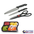 idrop Set of 3 Stainless Steel Kitchen Knives And Scissors Kitchen Tools