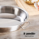 idrop Multifunction Stainless Steel Handle Kitchen Round Plate 28cm