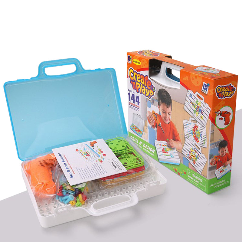 idrop 106 Pcs Carpenter Tool Box Building Block Toy Set For Kids And Children