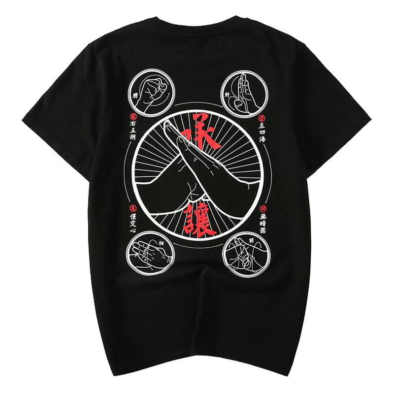 idrop TOLLO - Martial Arts Painted Sukajan T-Shirt Japanese Street Fashion