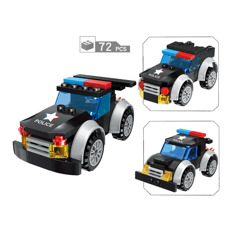 idrop 72 Pcs Colorful Swat Police Car Creative Building Block Toy Set For Kids Children