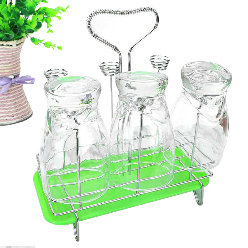 idrop Stainless Steel Inverted Drying Cup Glass Holder Tray Rack Storage