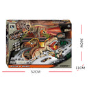 idrop 53 Pcs Rail Track Toy Building Block Dinosaur World Set For Kids Children