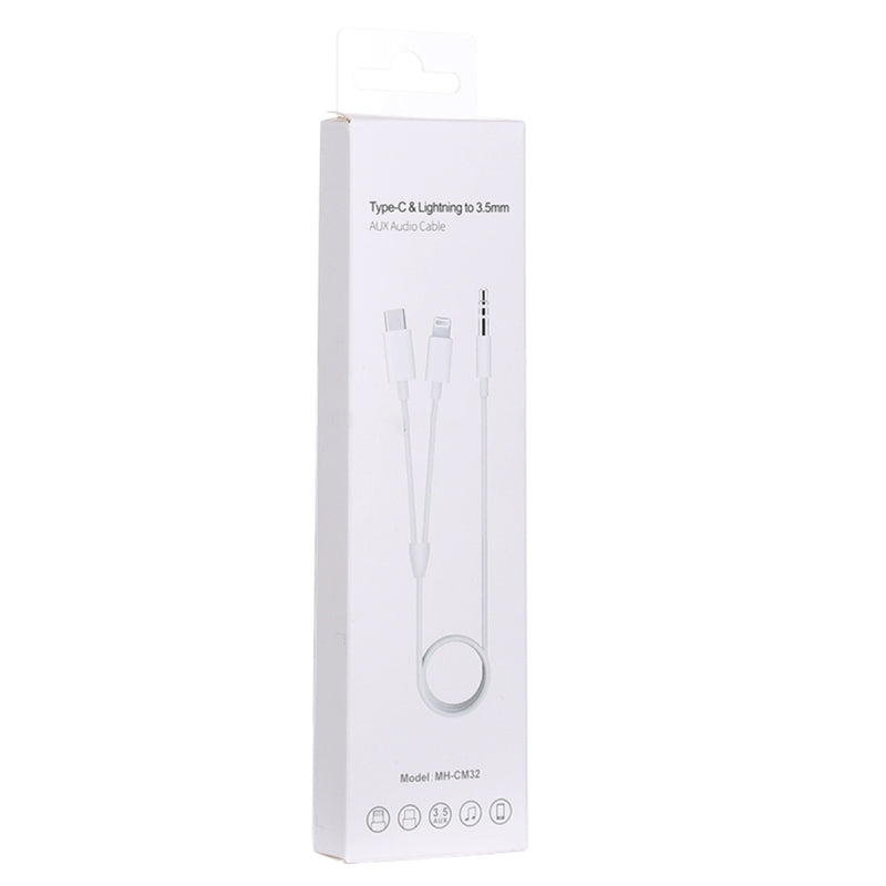idrop Standard 1.0 m Type-C & Lightning to 3.5 mm AUX Audio Cable Headphone Adapter