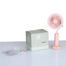 idrop 2 in 1 Electric USB Clip Stretchable Portable Fan With Round Study Lamp