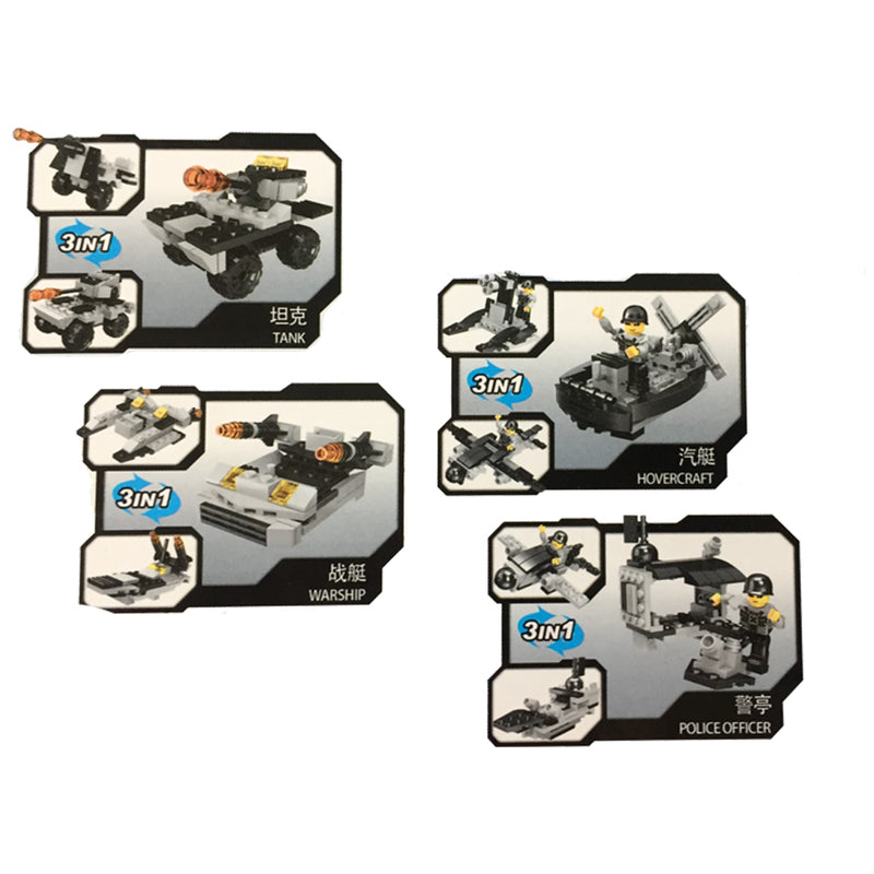 idrop 63-72 Pcs Battle Warfare Building Block Toy Set For Kids Children (1 SMALL BOX)