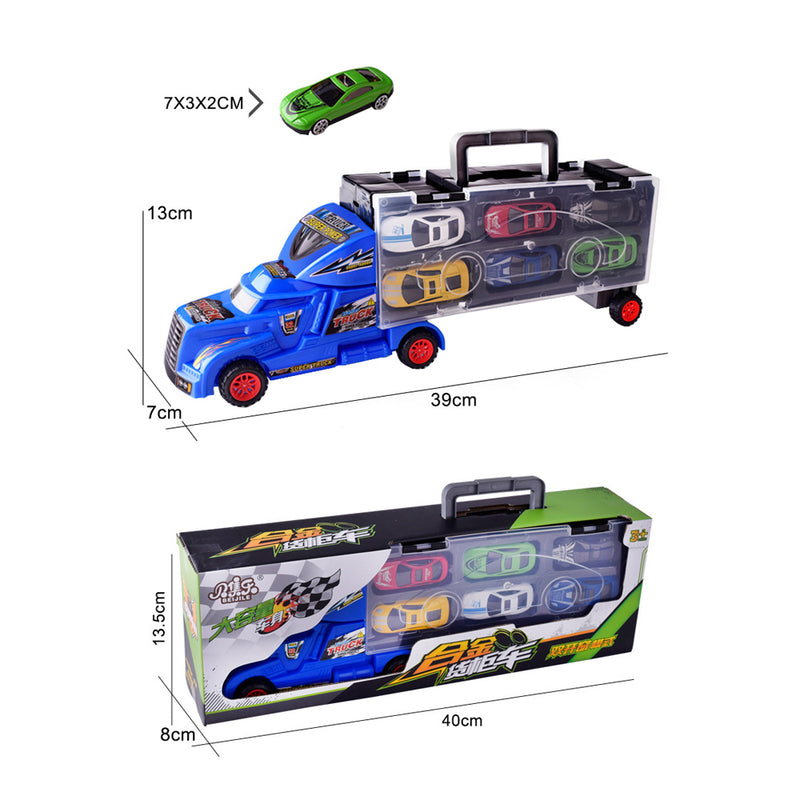 idrop 6 Pcs Car Toy Set With Storage Truck