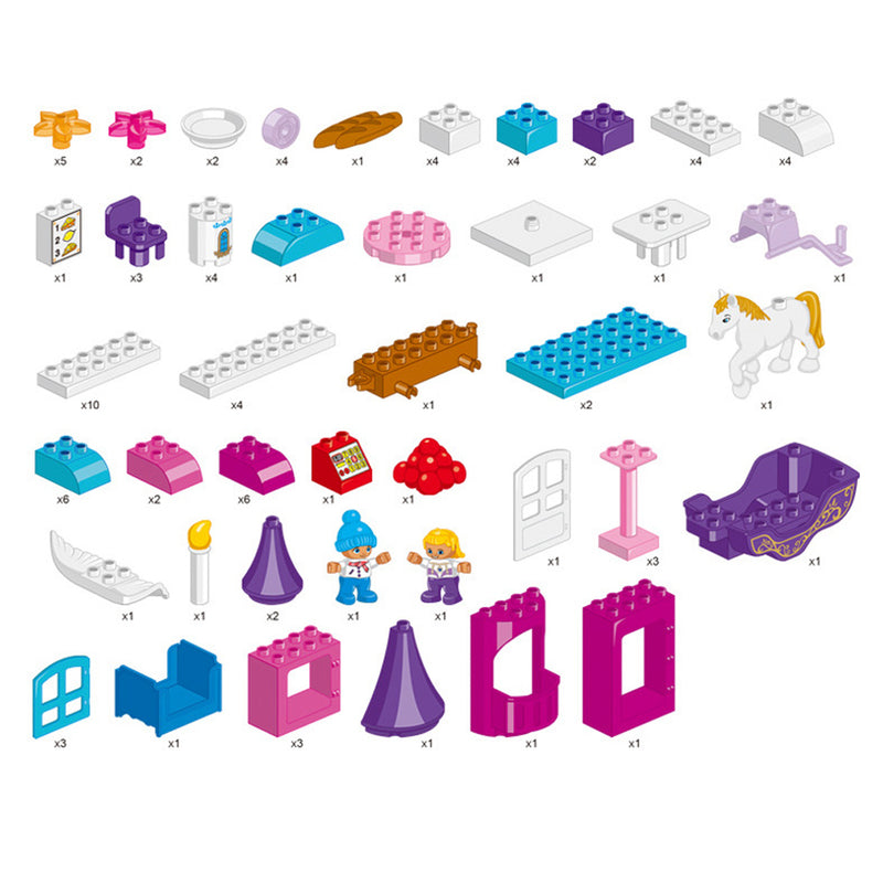 idrop 101 Pcs Fairy Tale Castle Colorful Creative Building Block Toy Set For Kids Children