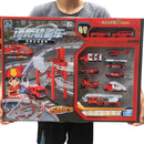 idrop 72 Pcs Rail Track Toy Building Block Fireman Rescue Set For Kids Children