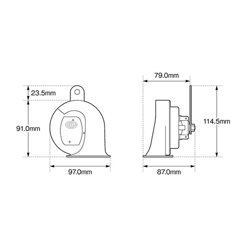 idrop HELLA - Chrome Twin Tone 12V Style Range Car Vehicle Horn Set