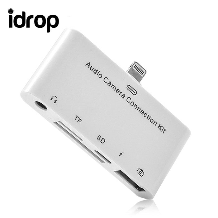idrop 5 in 1 Lightning Audio Camera Connection Kit for iPhone/iPad/iPod Touch
