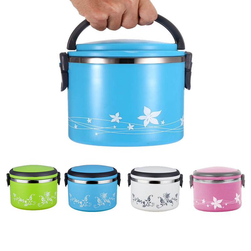 idrop 2Layer Cute Portable Stainless Steel Lunch Box Food Storage