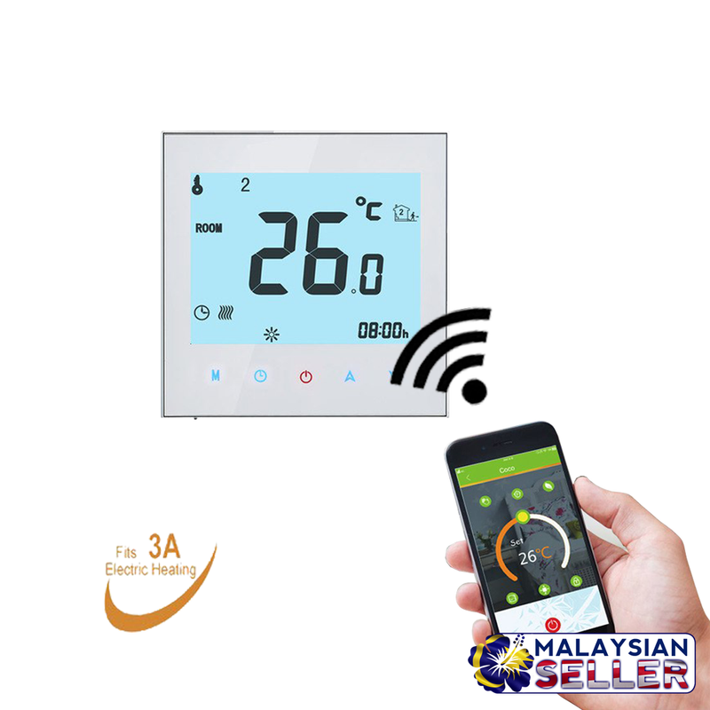 idrop Smart App Remote Control Heating System WiFi Electric Floor Heating Room (BHT-1000-GBLW)