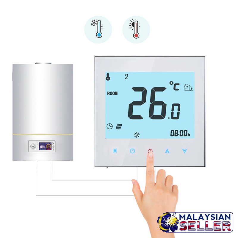 idrop Weekly Programmable Boiler Temperature Controller Heating System (BHT-1000-GC)
