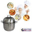 idrop 34 cm Stainless Steel Steamer Pot Kitchen Utensils