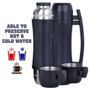 idrop 500 ml Stainless Steel Double Cup Big Handle Vacuum Thermal Flask