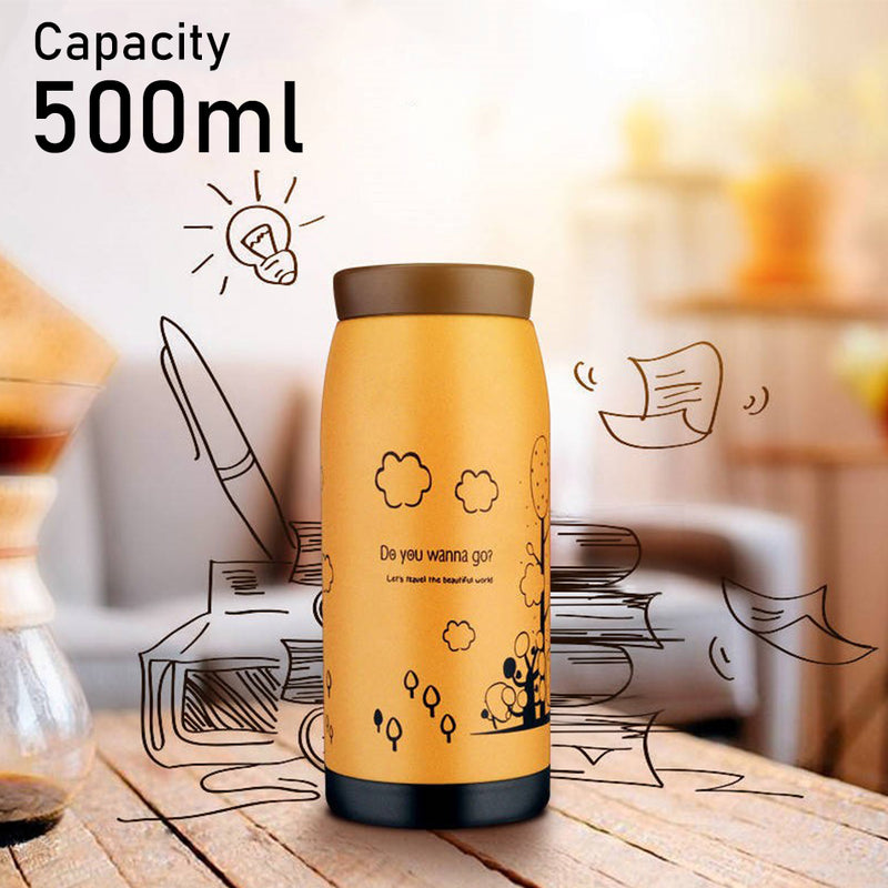 idrop [ 500ml ] Stainless Steel Portable Travel Thermal Water Bottle