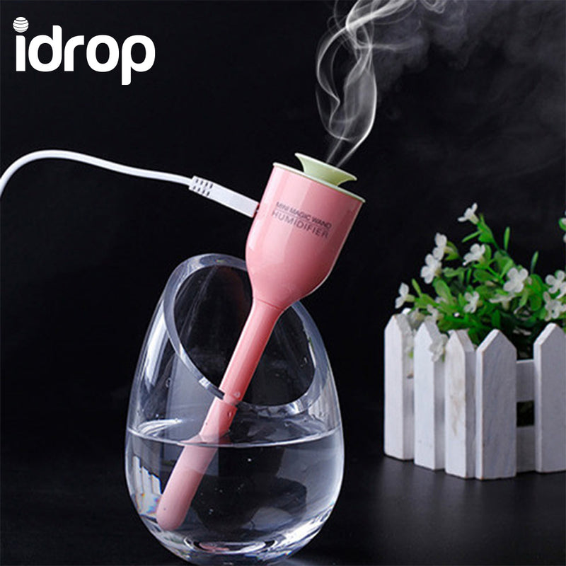 idrop T-215 Mini Portable Ultrasonic USB Magic Wand Shape Humidifier Aromatherapy Small Air Purifier Mist Aroma Diffuser 30ml