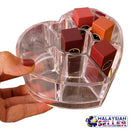 idrop Heart Shaped Multipurpose Acrylic Make Up Cosmetics Storage Box Organizer