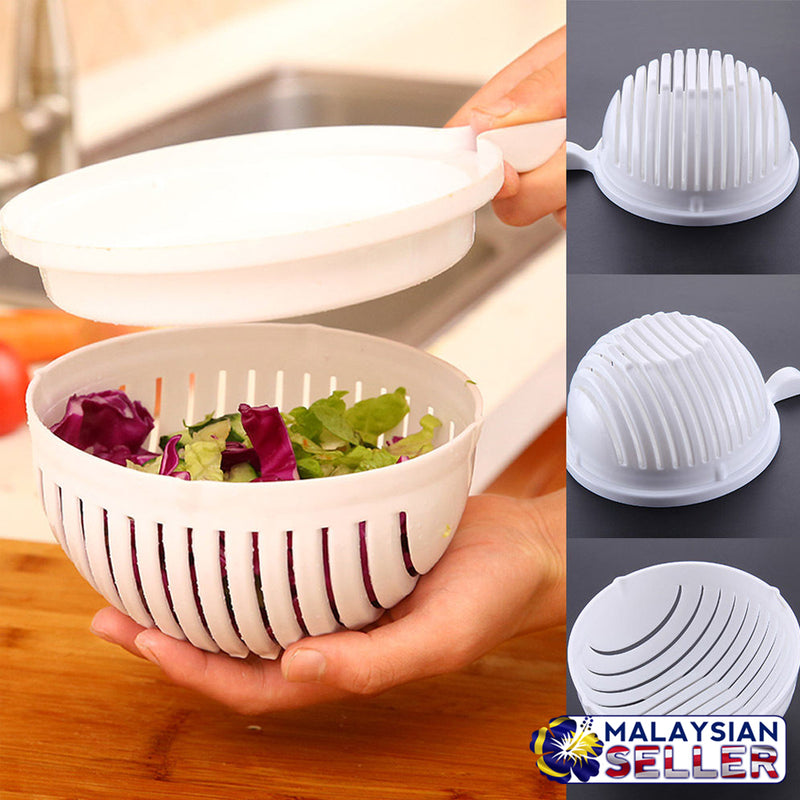 idrop QINGFENG - Fast and Easy Salad Maker Cutter Strainer Bowl