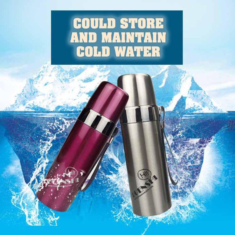 idrop 500 ml Portable Stainless Steel Vacuum Thermal Flask