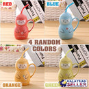 idrop SUNPIO - 12 Oz Cute Gourd Design Ceramic Cup with Lid Cover and Straw