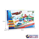 idrop 67 Pcs Rail Track Toy Building Block Racing Jeep Set For Kids Children