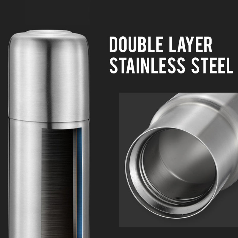 idrop 300ml 2 in 1 Portable Stainless Steel Electric Vacuum Thermos Flask