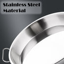 idrop Multifunction Stainless Steel Handle Kitchen Round Plate 28cm